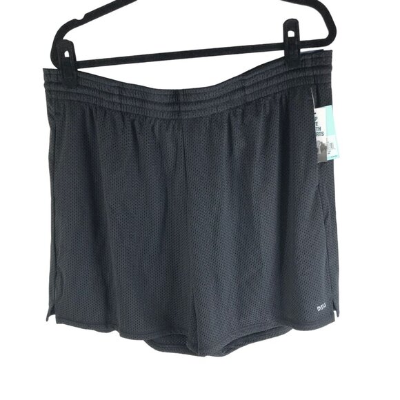 DSG Womens Mid Rise Shorts Moisture Wicking 7" Mesh Shorts Black L - Picture 1 of 5
